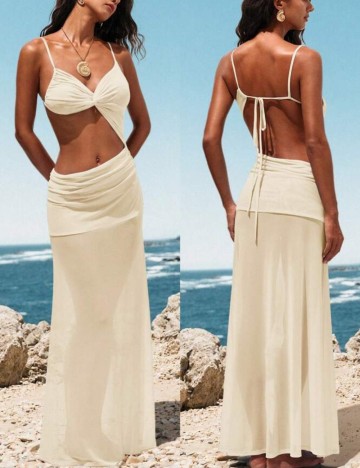 Rochie maxi Shein, bej