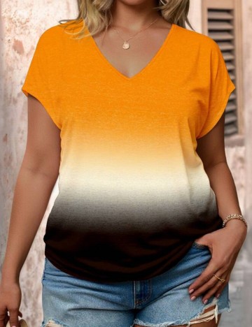 Tricou Shein Curve+, mix culori
