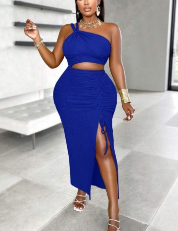 Rochie maxi Shein Curve+, albastru