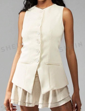 Vestă Missguided by Shein, crem