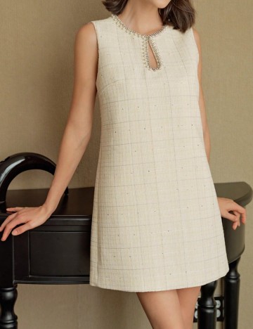 Rochie mini MOTF by Shein, crem