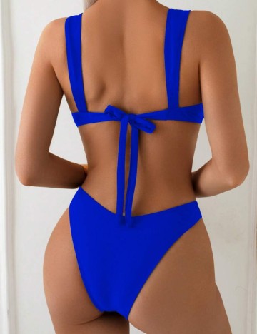 Costum de baie Shein, albastru