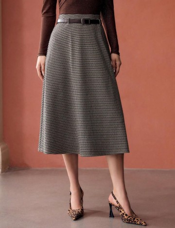 Fustă midi MOTF by Shein, mix culori