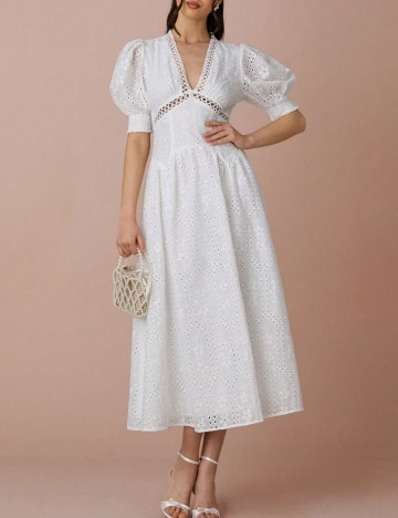Rochie midi Shein, alb