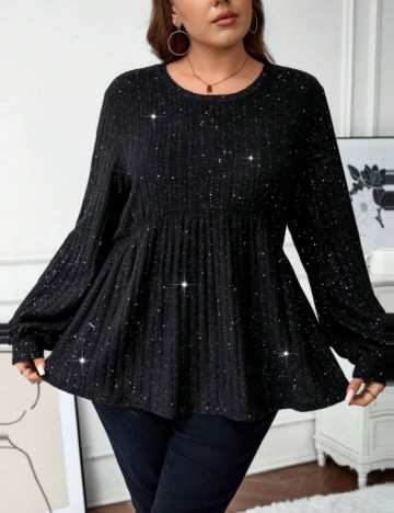 Bluză Shein Curve+, negru