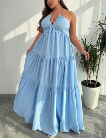 Rochie maxi Shein Curve+, albastru