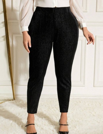 Pantaloni Shein Curve+, negru