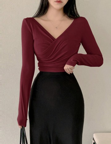 Bluză DAZY by Shein, vișiniu