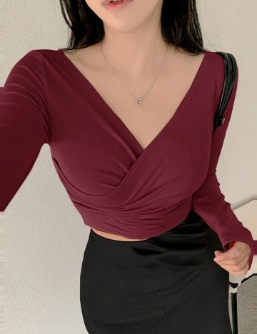 Bluză DAZY by Shein, vișiniu