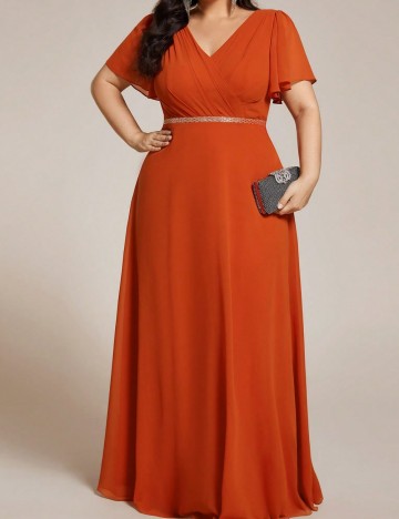 Rochie maxi Shein Curve+, portocaliu