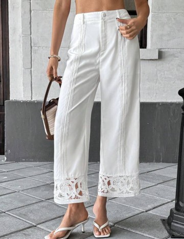 Pantaloni Shein, alb