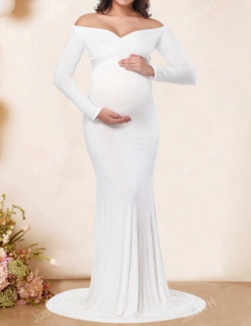 Rochie maxi Shein, alb