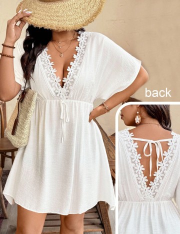 Rochie mini Shein Curve+, alb