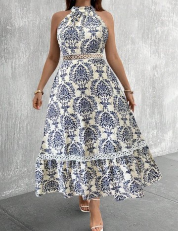 Rochie maxi Shein Curve+, mix culori