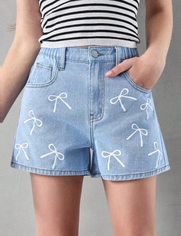 Pantaloni scurți de blugi Shein, albastru