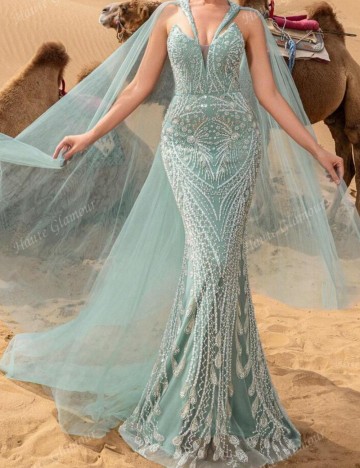 Rochie de ocazie Shein, turcoaz
