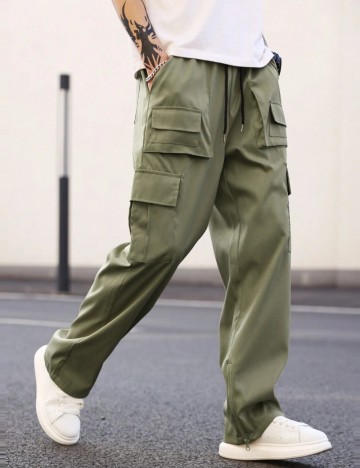 Pantaloni MANFINITY by Shein, verde