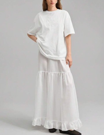 Set rochie și tricou Shein, alb
