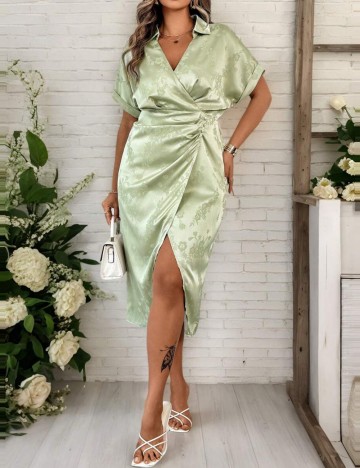 Rochie midi Shein Curve+, verde