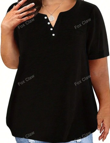 Tricou Shein Curve+, negru