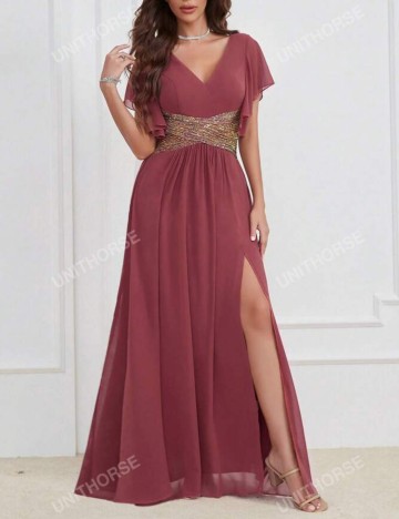 Rochie maxi Shein, cărămiziu