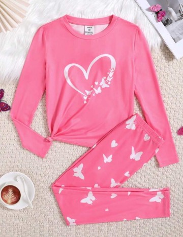Compleu pijamale Shein, roz