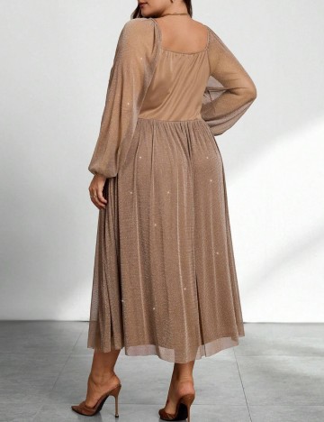 Rochie maxi Shein Curve+, maro