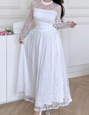 Rochie maxi Shein, alb