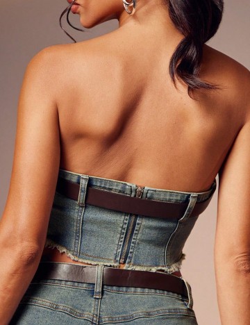 Top Shein, albastru