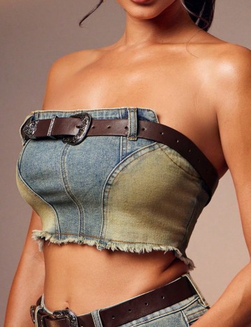 Top Shein, albastru