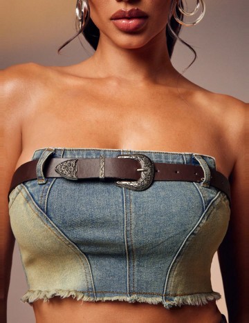 Top Shein, albastru
