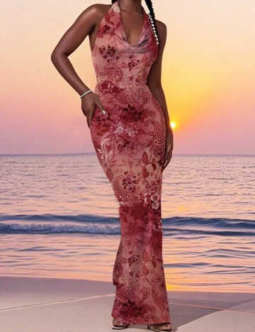 Rochie maxi Shein, mix culori
