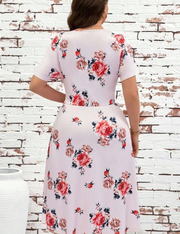 Rochie midi Shein Curve+, roz