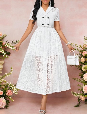 Rochie midi Shein, alb