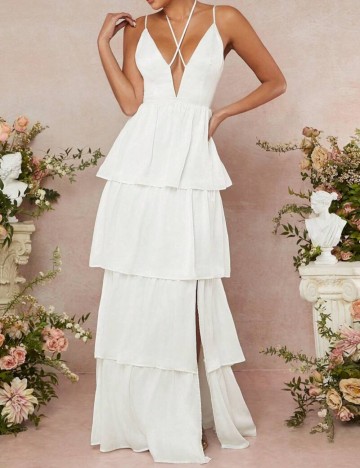 Rochie maxi Shein, alb