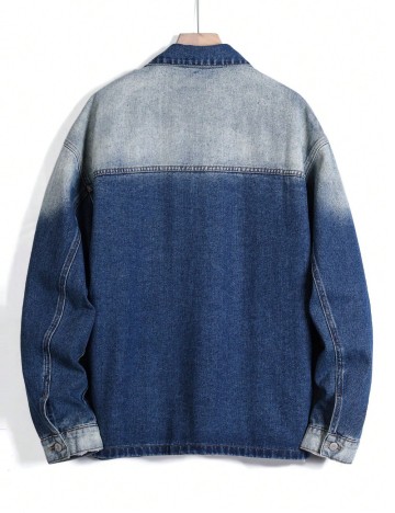 Jachetă De Blugi MANFINITY by Shein, albastru