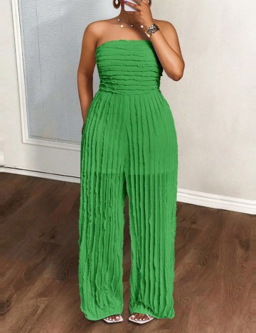 Salopetă lungă Shein Curve+, verde