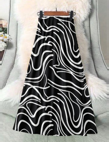 Fustă maxi Shein Curve+, mix culori