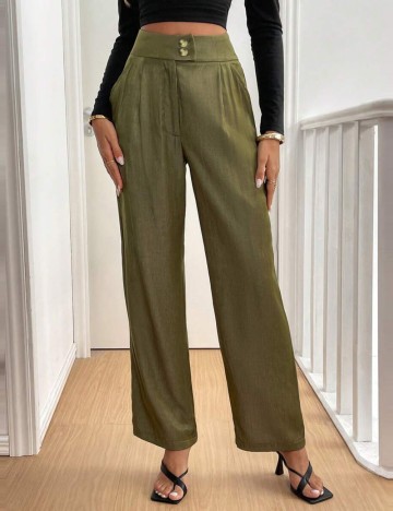 Pantaloni Office Shein, verde