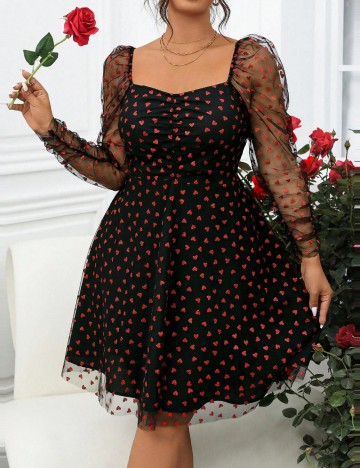 Rochie mini Shein Curve+, negru