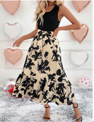 Rochie midi Shein, mix culori