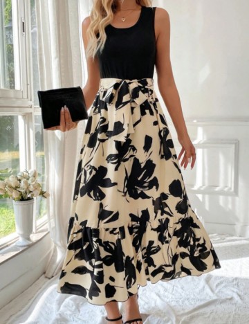 Rochie midi Shein, mix culori