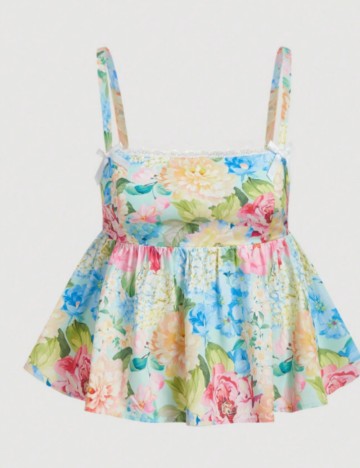 Top Shein Curve+, mix culori