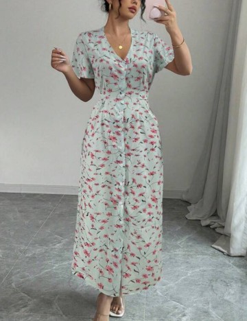 Rochie maxi Shein, turcoaz