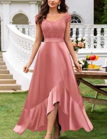 Rochie de ocazie Shein, cărămiziu