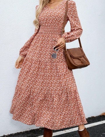 Rochie maxi Shein, mix culori