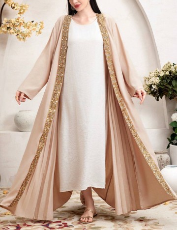 Cardigan lung Shein, bej