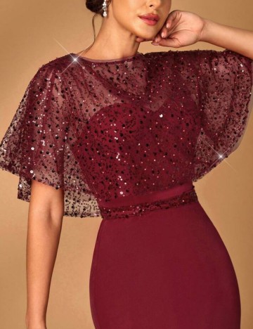 Rochie de ocazie Shein, vișiniu