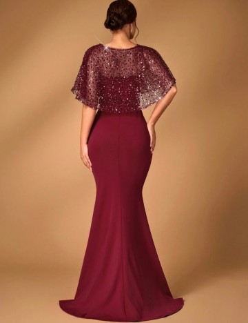 Rochie de ocazie Shein, vișiniu