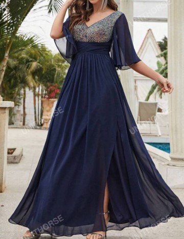 Rochie de ocazie Shein, albastru